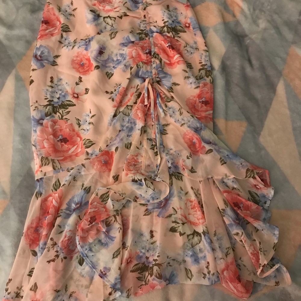 Rouched hip floral skirt from Forever 21